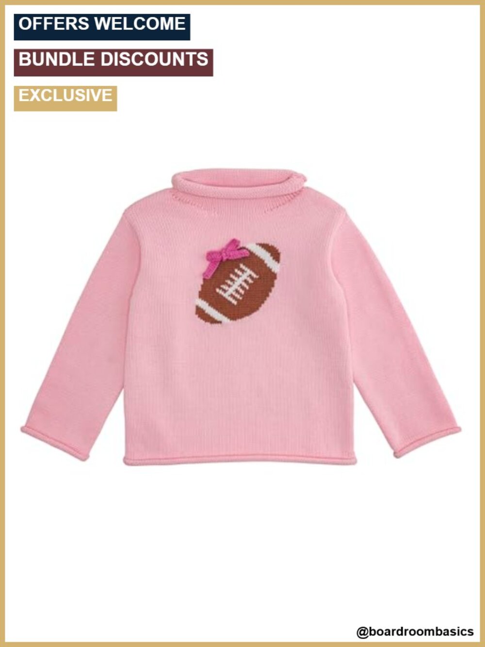 Girls Rollneck Pullover Sweater Cotton Long Sleeve Breathable